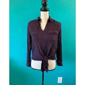 Purple long sleeve Karen Kane blouse